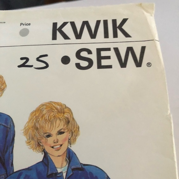 Kwik Sew 1643 Pattern for Denim Jacket, multi size, hard to find pattern - Picture 4 of 4